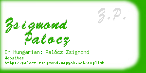 zsigmond palocz business card