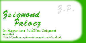 zsigmond palocz business card